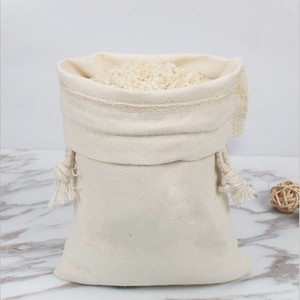 Sacs à cordon ajustables en polyester/coton, pochettes en mousseline tissée écologiques, résistantes à l'eau, traditionnelles pour le rangement - Product Image 4