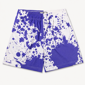 Shorts de basket en mesh pour hommes, imprimé étoiles, respirants, séchage rapide, logo personnalisé, streetwear, marque privée, vente en gros, shorts en mesh personnalisés OEM - Product Image 3
