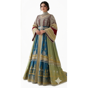 Traditional Handmade Afghan Kuchi <b>Dress</b> Wedding Ethnic Clothing <b>Dress</b> High Quality Silk Material Vintage Afghan Kuchi <b>Dress</b> - Product Image 1