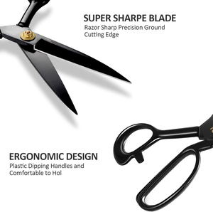 Tijeras de Sastre Profesionales, Tijeras Afiladas para Cortar Tela, Acero Inoxidable, Herramienta Resistente para Modista - Product Image 3