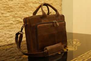 Bolsa de Piel para Portátil de la Mejor Calidad con Logotipo Personalizado, Moderna y Elegante para Hombre, Bolsas de Piel Genuina para Portátil con Logotipo Personalizado de la Mejor Calidad - Product Image 5