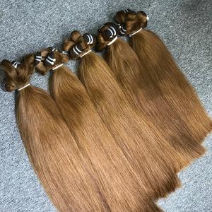 Extensiones de cabello humano liso natural marrón vietnamita crudo virgen 100% de la mejor calidad comprar a granel - Product Image 3