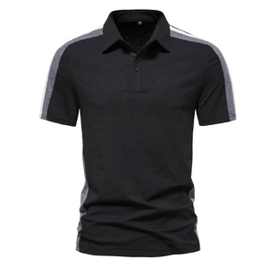 เสื้อโปโลผู้ชายลำลองสำหรับกอล์ฟ ระบายอากาศได้ดี ตะเข็บข้างตัดสี ไซส์ใหญ่ รับสกรีนโลโก้ ป้องกันรอยยับ เหมาะสำหรับเล่นกีฬา - Product Image 1