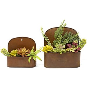 Macetas Colgantes de Acero Corten Personalizables para Jardín Exterior - Product Image 1