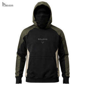 Sweat à capuche cagoule homme personnalisé de haute qualité, imprimé graphique personnalisé, avec masque intégré et poche sur la manche - Product Image 1