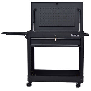 Armoire à outils CSPS 80,5 cm de large, 45 cm de profondeur, 81 cm de hauteur, 1 tiroir, plan de travail en acier inoxydable, roulettes, capacité de charge de 135 kg, design moderne, ODM/OEM - Product Image 4