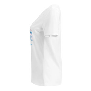 T-shirt blanc graphique pour femme, col rond, manches courtes, en coton doux, vêtement décontracté pour tous les jours - Product Image 3