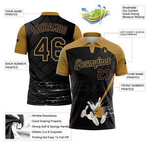 Polo de Golf Personalizado con Diseño 3D de Palmeras Hawaianas en Verde Azulado y Blanco, Polo Deportivo Transpirable para Golf - Product Image 3