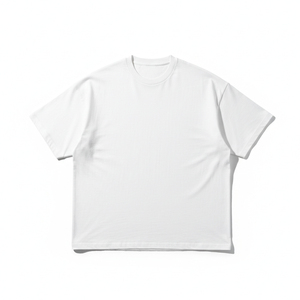 T-shirt Oversize Écologique Homme Personnalisable Streetwear Coton Lourd Uni Épaules Tombantes - Product Image 1