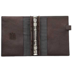 PLAN BIBLE Handcrafted Denim-Textured Leather Planner Ring <b>Binder</b> Stationery Pocket Book Refillable Notebook - Product Image 3