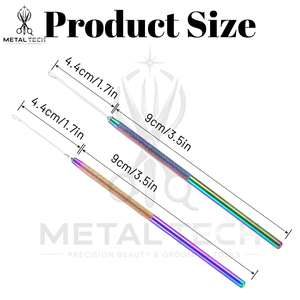 2 Pcs Hair Tinsel Tool, Hair Extensions Loop <b>Needle</b> Pulling Hook Tool, Micro <b>Needle</b> <b>Threader</b> Wire Pulling Loop Hook Tools - Product Image 4