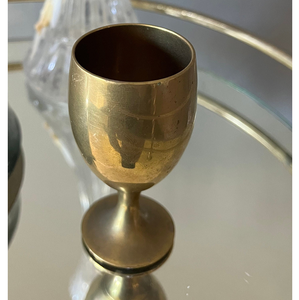 สินค้ามาใหม่ ชุดถ้วยไข่ทองเหลืองแบบดั้งเดิม 2 ชิ้น พร้อมการขัดเงาแบบตอกลาย สำหรับตกแต่งร้านอาหารระดับพรีเมียม - Product Image 4