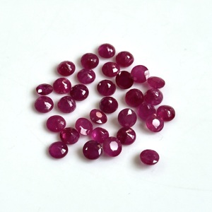 Rubíes naturales de Mozambique de 2MM, 3MM y 4MM, corte redondo, piedras preciosas sueltas, grado AAA, piedra de rubí natural para la fabricación de joyas, precio al por mayor. - Product Image 4