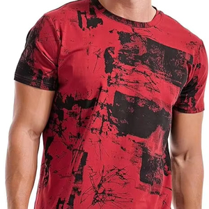 Camiseta de algodón grueso con corte personalizado, estilo vintage, lavada, para hombre, con estampado digital de camuflaje real, camiseta de camuflaje personalizada para hombre - Product Image 1