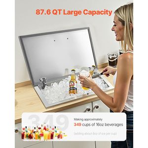 Contenitore Commerciale in Acciaio Inossidabile 28"L X 16"W X 17"H 87.6 Qt. Contenitore Termico con Coperchio Ribaltabile per Uso in Cucina - Product Image 2