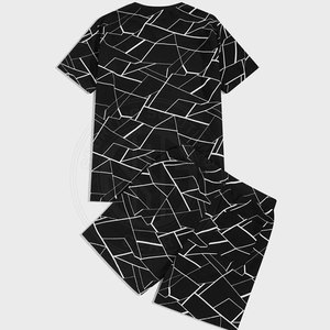 Ensembles courts pour hommes, tenue assortie confortable, ensembles courts pour hommes en tissu léger pour temps chaud - Product Image 2