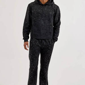 <b>Rhinestone</b> <b>Hoodies</b> OEM Factory Cotton Fleece Hoodie with Shiny Stone Design Custom Branding Available - Product Image 3