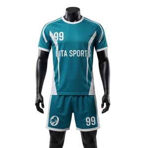 ชุดยูนิฟอร์มแฮนด์บอลสีเขียวอมฟ้าสำหรับผู้ชาย ชุดเสื้อเจอร์ซีย์โพลีเอสเตอร์ กางเกงขาสั้น ชุดกีฬาสำหรับทีม ชุดแข่งขัน ชุดฝึกซ้อม ชุดสำหรับการแสดง - Product Image 1
