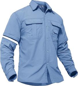 Camisa de Pesca de Manga Larga para Hombre, Personalizada, con Botones PFG, Impermeable, Resistente al Viento, UPF 50, Antibacteriana, de Secado Rápido y Transpirable, 100% Algodón, en Oferta - Product Image 1