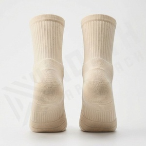 Chaussettes ras du cou en coton tricoté de couleur unie, respirantes, pour usage quotidien, style décontracté pour adulte, collection printemps - Product Image 2