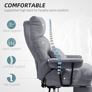 Sedia da Ufficio Direzionale Contemporanea con Supporto Lombare e Telaio in Alluminio - Product Image 4