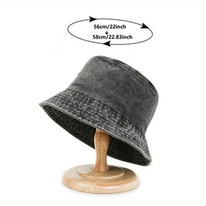Sombrero de Pescador de Mezclilla de Color Sólido, Unisex, Casual, Protección Solar, para Primavera/Verano, Uso en Exteriores, 56-58CM - Product Image 6
