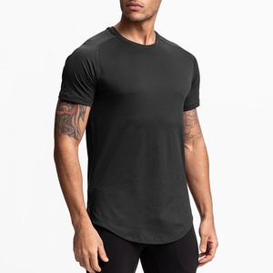 Short Sleeve Spandex/<b>Polyester</b> Sporty Gym Wear <b>Tshirt</b> Men Custom Logo Breathable Quick Dry Anti-Wrinkle Sports Workout Fitness - Product Image 5