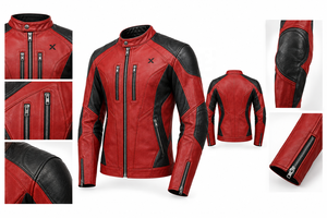 Veste de moto en cuir de performance tendance |   Bleu Noir Rouge Vert |   Fabricant OEM ODM |   Qualité supérieure | - Product Image 6
