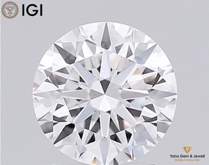 Diamant de laboratoire CVD taille brillant rond 2,00 carats avec certificat IGI, clarté VVS1, couleur D, 7,96 mm, pour conception de bague solitaire - Product Image 1