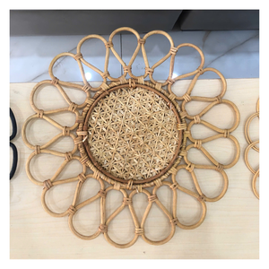 Traditional Vietnamese Round Rattan Eco-Friendly Handmade Natural Woven <b>Placemat</b>/Table Mat From Hanoi Wholesale Export Supplier - Product Image 2