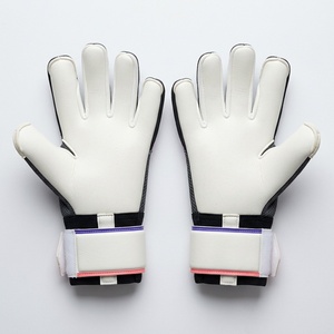 Football Goalkeeper <b>Gloves</b> Purple Pink Full Finger Non-Slip Breathable Adjustable Wrist Strap Unisex Sports Gear - Product Image 2