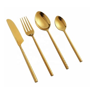 Nuevo Juego de Cubiertos de Acero Inoxidable Dorado Tradicional, Pulido Espejo, Vajilla para Cena, Utensilios de Cocina, en Existencia para Hoteles y Restaurantes - Product Image 2