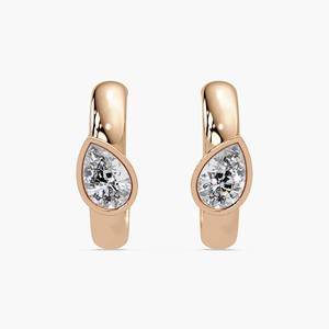 Pendientes de Aro de Lujo en Oro Blanco de 14K con Diamantes Cultivados en Laboratorio, Corte Pera, 2 Ct, Engaste de Bisel, 20mm, Regalo de Boda, Joyería Elegante para Mujer - Product Image 4