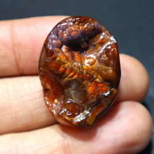 Brown Orange Fire Agate Druzy Cabochon Natural Fire Agate Druzy Stone Handmade Healing Crystal Fire Agate Jewelry Making - Product Image 2