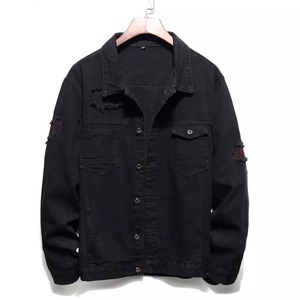Veste en jean décontractée pour homme de haute qualité, tendance printemps-automne, coupe ample, style hip-hop, fournisseur de vestes en jean de BD - Product Image 1