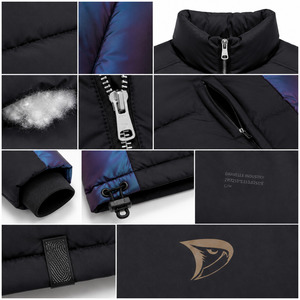 Waterproof Ripstop Shell OEM Private Label Detachable Hood Thermal Winter Men Bubble Puffer Coat - Product Image 5