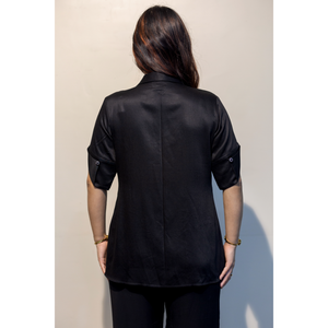 Camisa Elegante de Algodón Giza Negro Premium para Mujer, Estilo Casual para Uso Diario, Fabricante - Product Image 4