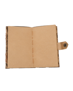 Handmade Embossed Leaf Leather <b>Journal</b> | Vintage <b>Writing</b> Notebook | Blank Travel Diary | Leather Sketchbook with Snap Closure - Product Image 3