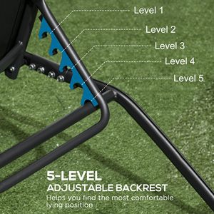 Juego de 2 Sillas de Malla para Exteriores con Respaldo Ajustable en 5 Niveles y Ruedas para Piscina y Jardín - Product Image 5