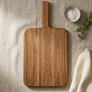 Planche à découper en bois épaisse, faite à la main, pour la cuisine, la découpe de légumes, de fruits, de viande, de pain, durable et naturelle - Product Image 3