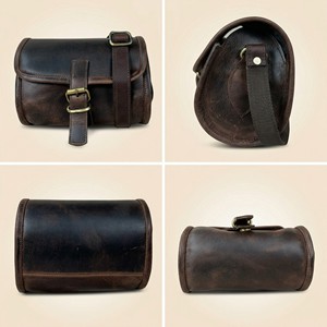 Sac bandoulière en cuir véritable pour femme, création d'artiste, petit sac à bandoulière vintage, sac de voyage compact, sangle réglable - Product Image 3