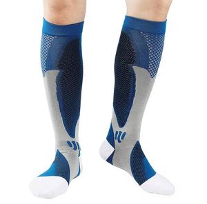 Chaussettes de compression pour hommes, antidérapantes, rose gris, tricotées, respirantes, sportives, été, coton standard - Product Image 3