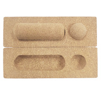 Ensemble de rouleaux de yoga écologiques 30*10cm, rouleau de massage des tissus profonds, rouleau en mousse de liège avec logo personnalisé