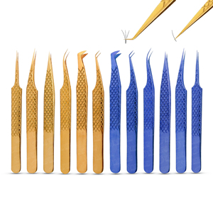 Diamond Grip Eyelash Extension Tweezers Japanese Stainless Steel Professional Makeup & Tools <b>Individual</b> <b>Lash</b> Tweezers - Product Image 1