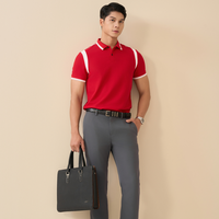 T-shirt polo poids lourd 210gsm 65% coton 35% Poly unisexe tissu doux aisselle distincte bloc de couleur quantité minimale de commande bas et livraison rapide