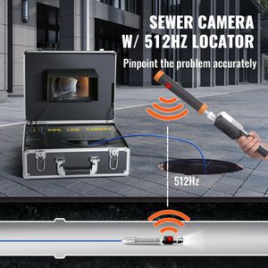 Localizzatore 512Hz, Endoscopio Industriale da 7 Pollici IP68, Telecamera per Fognature con 12 LED Regolabili, Funzione DVR per Ispezione Tubazioni fino a 30 m - Product Image 6