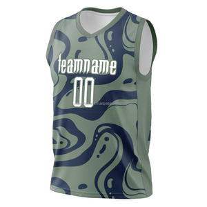 Uniforme de Baloncesto Personalizado al por Mayor, Color Azul Marino, para Adultos, Sublimado, Transpirable, Antibacterial, de Secado Rápido, Económico - Product Image 3