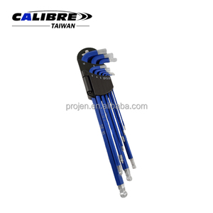 Jeu de clés Allen hexagonales magnétiques extra longues TAIWAN CALIBRE 9 pièces de 1,5 à 10 mm - Product Image 2