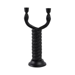 Jaffsexports Chandelier en aluminium à deux bras, support de bougie de 10,6 pouces, durable, fait main, écologique, pour mariages et anniversaires - Product Image 3
