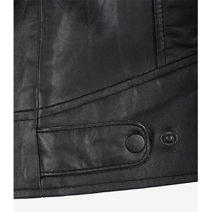 2026 OEM Top Selling Original Black Cowhide <b>Leather</b> <b>Jacket</b> For Men's Stand Collar 100%High Quality Low MOQ <b>winter</b> Fashion <b>Jacket</b> - Product Image 5